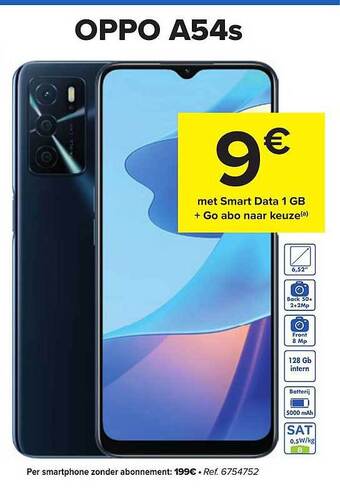 Carrefour Oppo a54s aanbieding