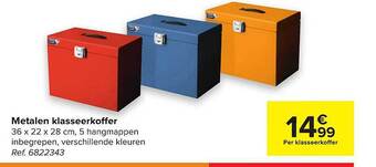 Carrefour Metalen klasseerkoffer aanbieding