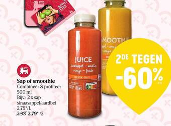 Delhaize Sap of smoothie aanbieding
