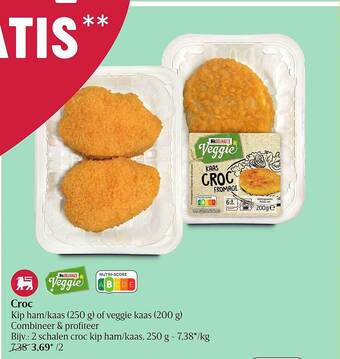 Delhaize Croc kip ham kaas aanbieding
