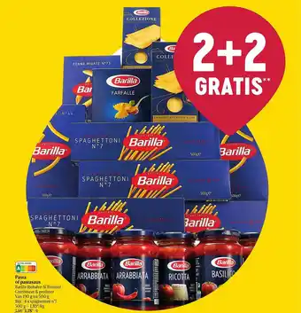 Delhaize Pasta of pastasaus barilla aanbieding