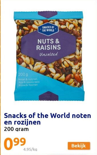 Snacks of the World noten en rozijnen 200 gram