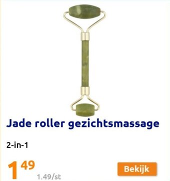 Action Jade roller gezichtsmassage 2-in-1 aanbieding