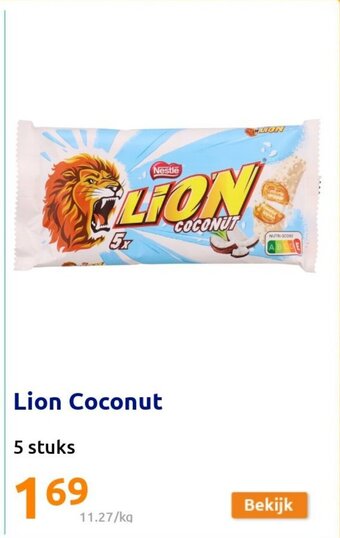 Action Nestle Lion Coconut 5 stuks aanbieding