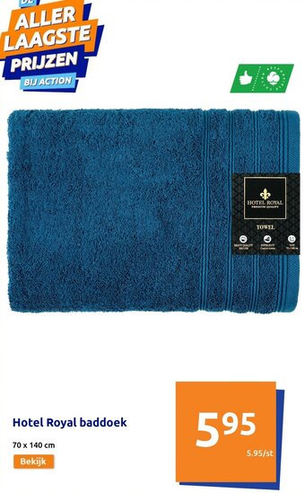 Action Hotel Royal baddoek 70 x 140 cm aanbieding