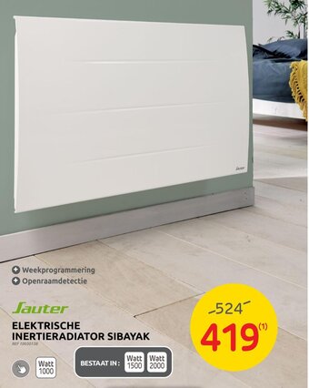 Brico Sauter Elektrische Inertieradiator Sibayak aanbieding