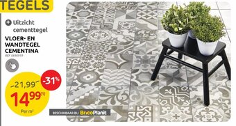 Brico Vloer-En Wandtegel Cementina aanbieding