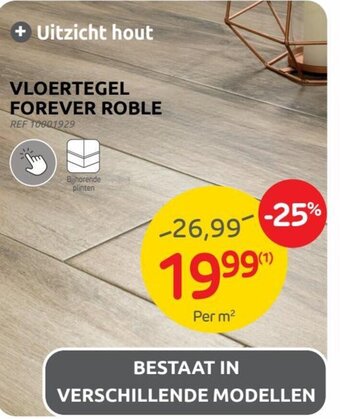 Brico Vloertegel Forever Roble aanbieding