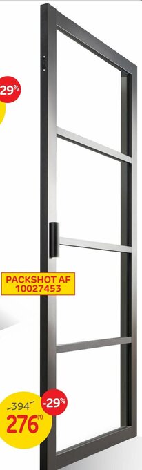 Brico Glazen Deur Steel Look Black aanbieding