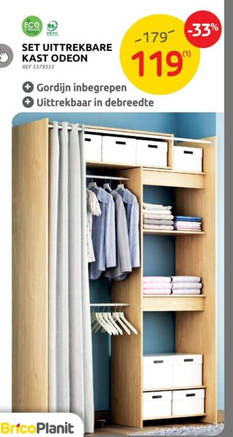 Brico Set Uittrekbare Kast Odeon aanbieding