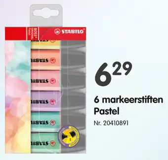 Stabilo 6 markeerstiften Pastel