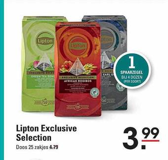 Sligro Lipton exclusive selection aanbieding
