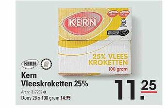 Sligro Kern vleeskroketten 25% aanbieding