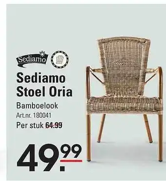 Sligro Sediamo stoel oria aanbieding