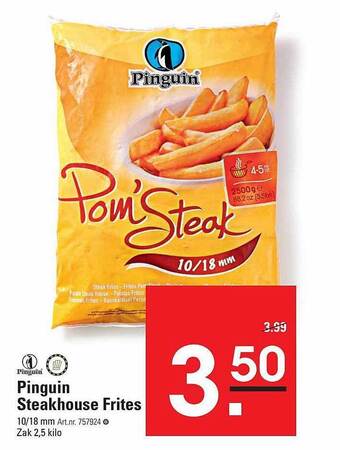 Sligro Pinguin steakhouse frites aanbieding