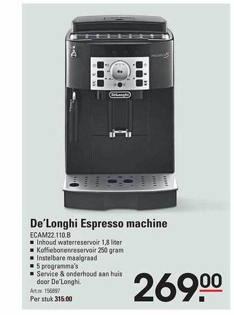 De'longhi espresso machine