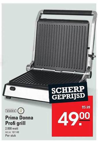 Sligro Prima donna profi grill aanbieding