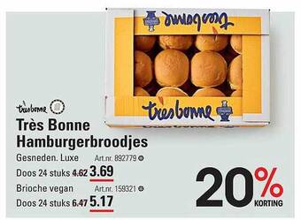 Sligro Très bonne hamburgerbroodjes aanbieding