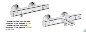Thermostatische douchekraan thermostatische badkraan