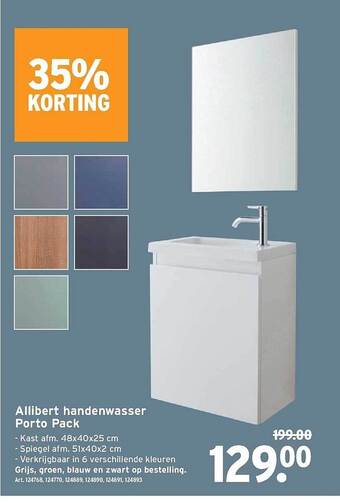 GAMMA Allibert handenwasser porto pack aanbieding