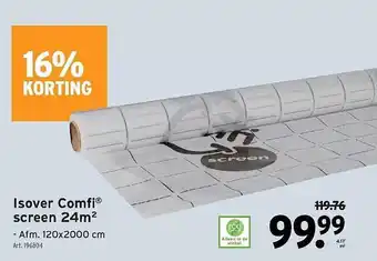 GAMMA Isover comfi screen 24m² aanbieding