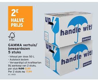 GAMMA Gamma verhuis bewaardozen 5 stuks aanbieding