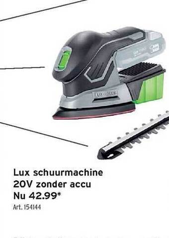 GAMMA Lux schuurmachine 20v zonder accu aanbieding