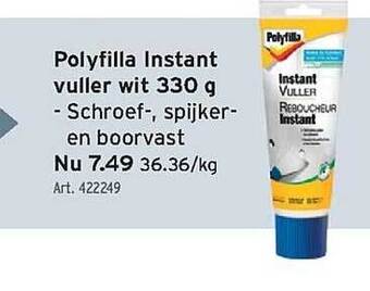 GAMMA Polyfilla instant vuller wit 330 g aanbieding