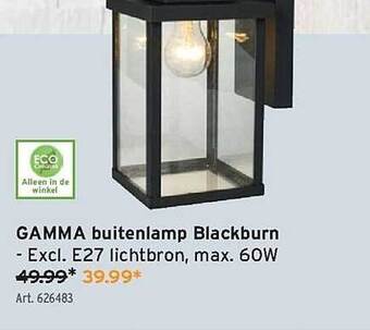 GAMMA Gamma buitenlamp blackburn aanbieding