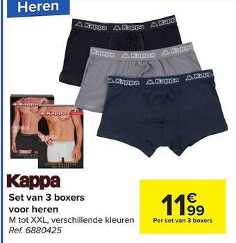Kappa set van 3 boxers voor heren