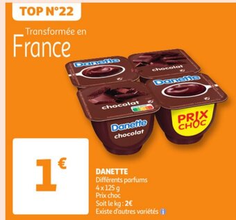 Auchan Danette Differents Parfums aanbieding