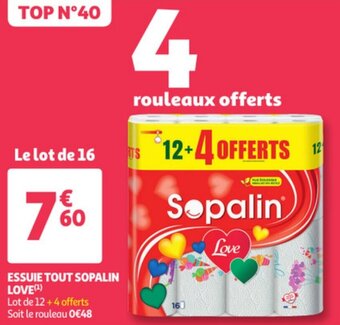 Auchan Essuie Tout Sopalin Love aanbieding