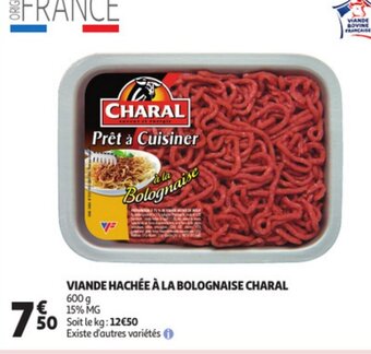 Auchan Viande Hachee A La Bolognaise Charal 600g aanbieding