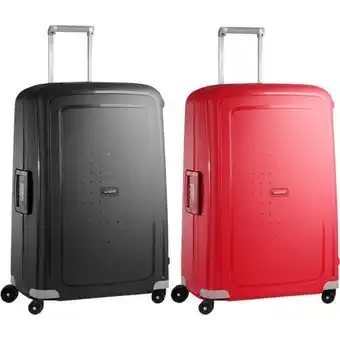 Coolblue Samsonite s'cure valise à 4 roulettes 75 cm black + 75 cm crimson red set de valises aanbieding