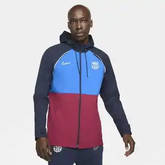 Nike fc barcelona awf voetbaljack voor heren - blauw