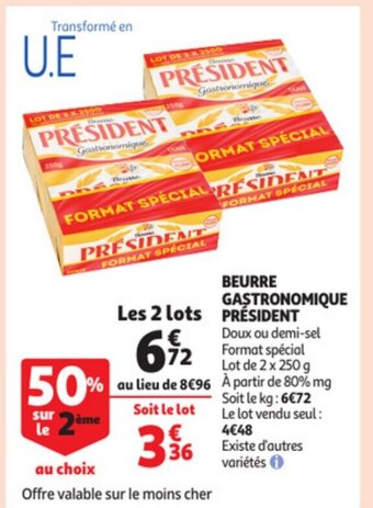Auchan Beurre Gastronomique President aanbieding