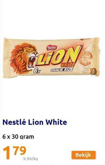 Action Nestlé lion white aanbieding