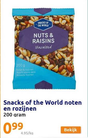 Snacks of the world noten en rozijnen