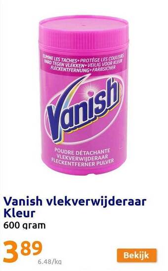 Action Vanish vlekverwijderaar kleur aanbieding