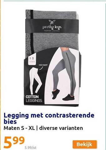 Action Legging met contrasterende bies aanbieding
