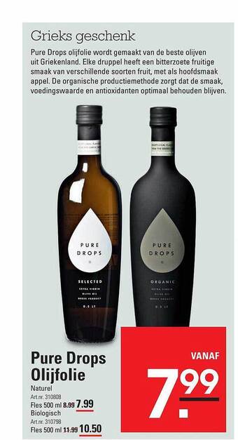 Sligro Pure drops olijfolie aanbieding