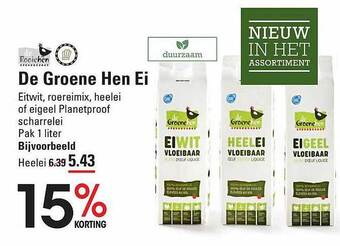 Sligro De groene hen ei aanbieding