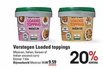 Verstegen loaded toppings
