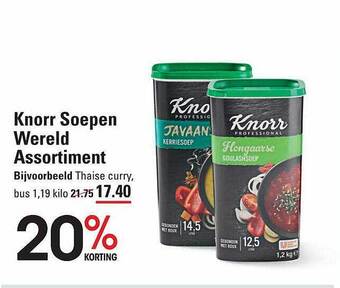 Sligro Knorr soepen wereld assortiment aanbieding