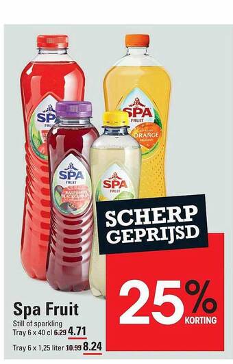 Sligro Spa fruit aanbieding