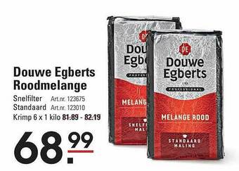 Sligro Douwe egberts roodmelange aanbieding