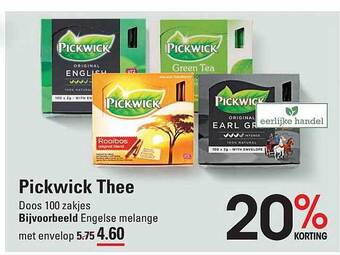 Sligro Pickwick thee aanbieding