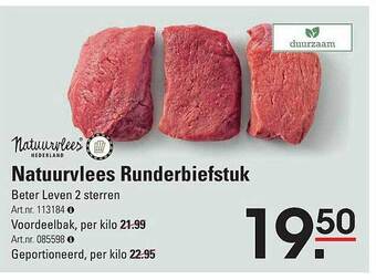 Natuurvlees runderbiefstuk