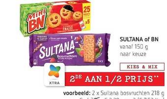 Spar Colruyt Sultana of bn aanbieding