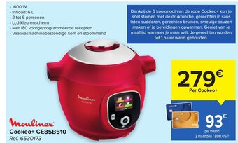 Carrefour Moulinex Cookeo + CE85B510 aanbieding